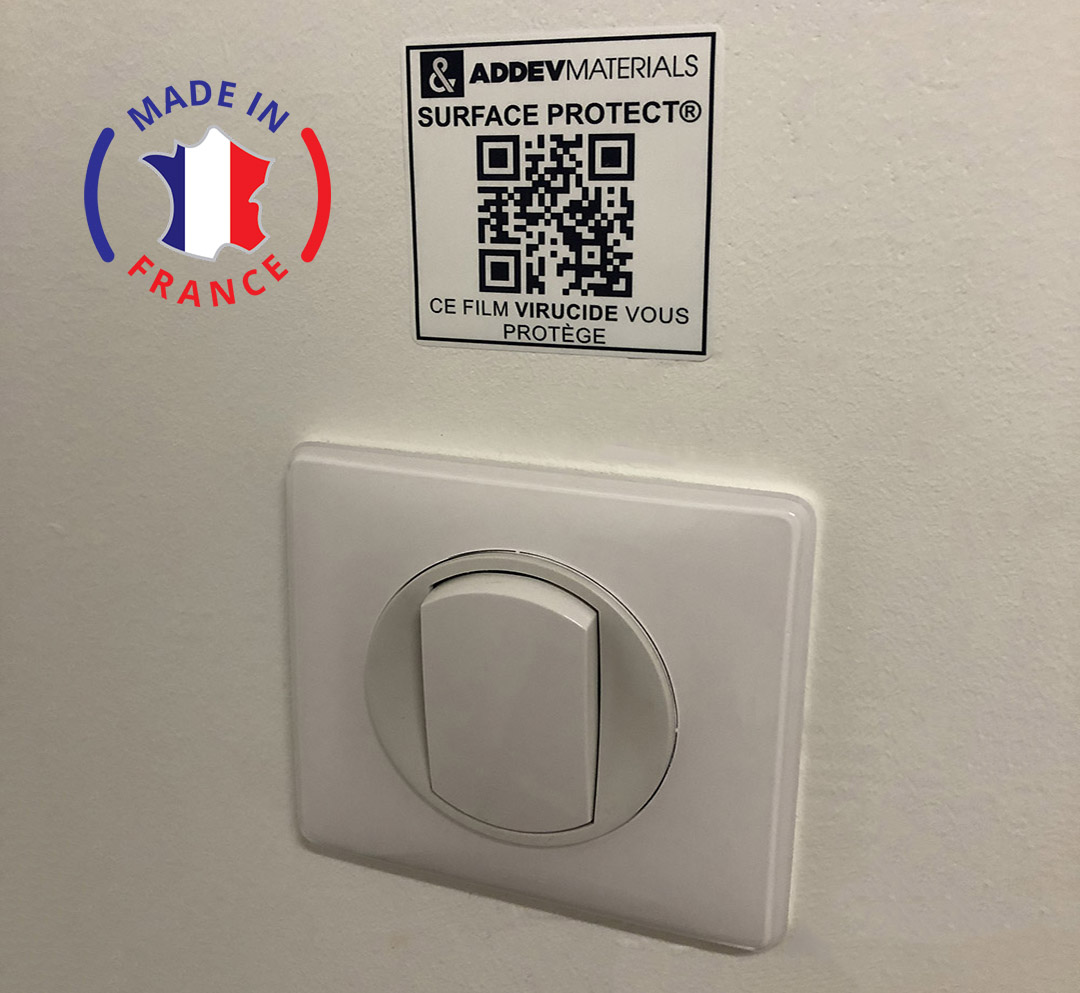 Interrupteur avec film virucide films de protection sur interrrupteur electrique